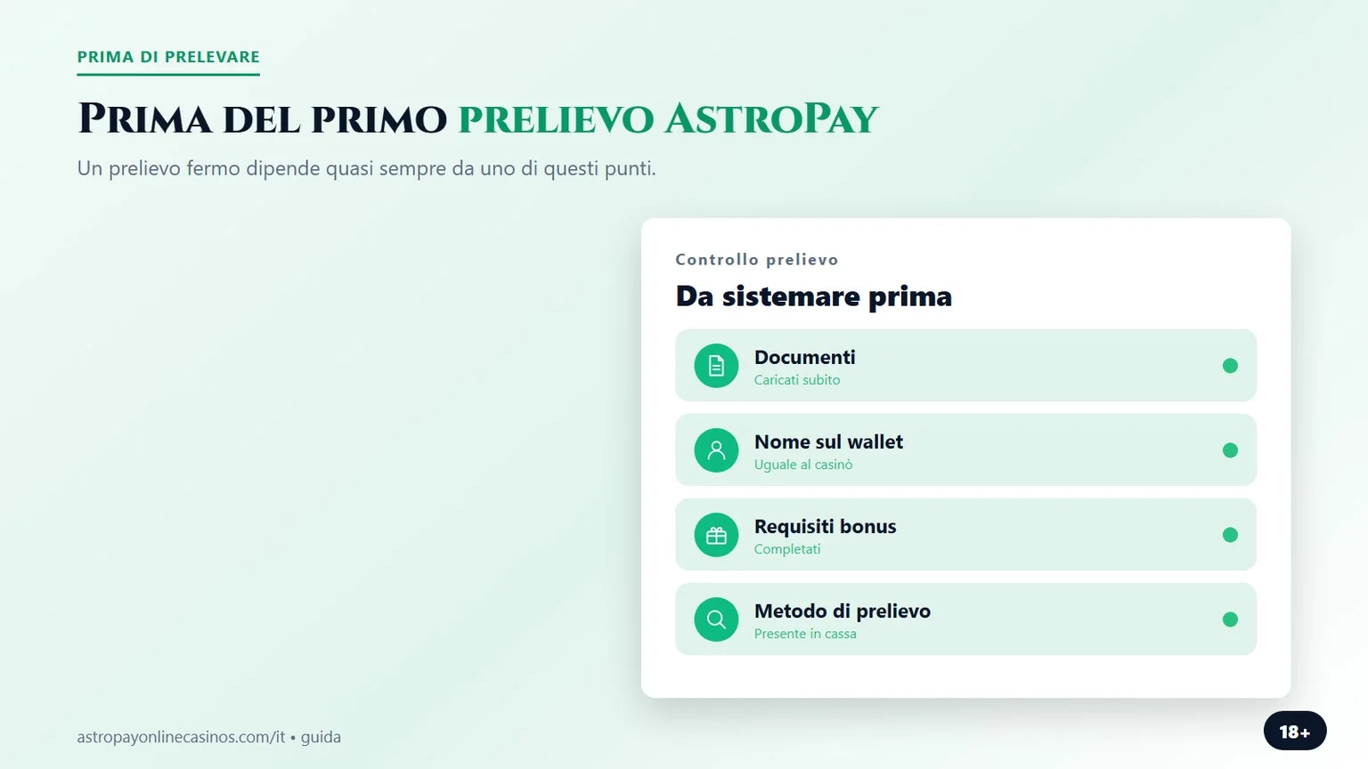 casino astropay: controlli prima del primo prelievo